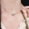 Star necklace for women, light luxury niche, Japanese and Korean five-pointed star clavicle chain, gift for besties, pendant, fashionable and versatile