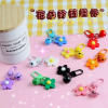 ins small fresh glue color flower bell keychain cute creative diy girl heart bag pendant gift