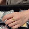 Cute bunny ring for women ins niche simple and sweet design bunny open ring for best friend