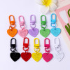 Candy color metal creative diy paint keychain love pendant colorful cute personalized heart pendant jewelry