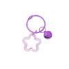 Creative colorful small fresh acrylic transparent highlight five-pointed star keychain pendant dopamine girl heart pendant