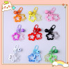 Colorful acrylic hollow five-pointed star bell keychain pendant DIY handmade bag earphone cover decorative accessories
