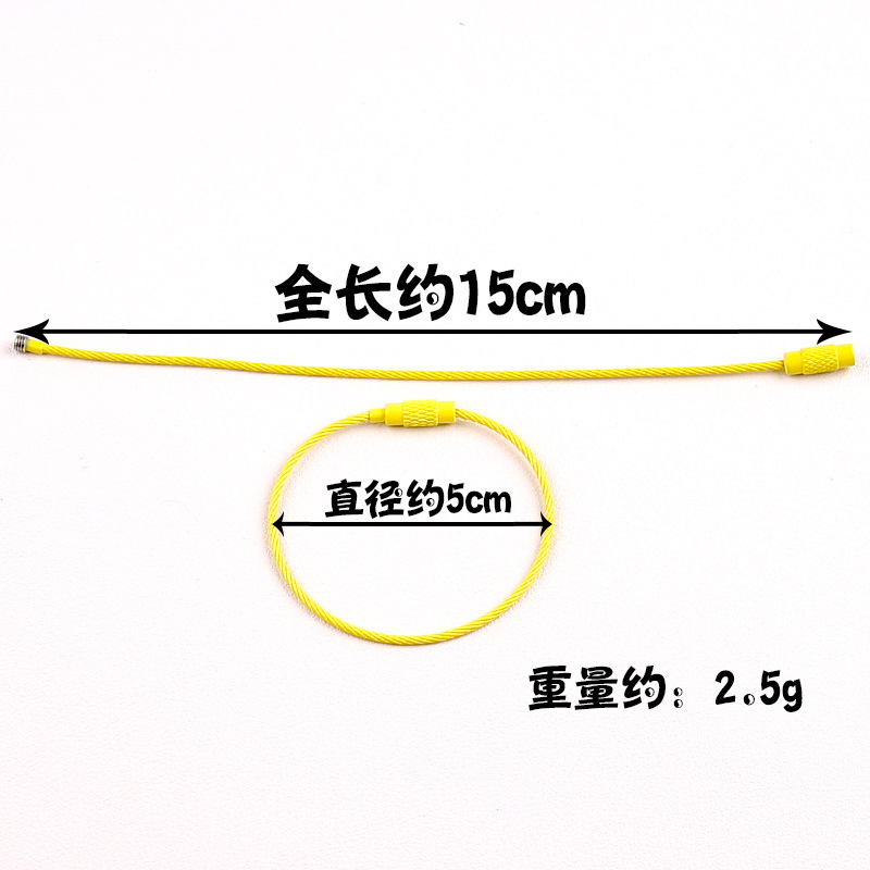 Colored 5cm painted stainless steel wire spring coil live buckle key ring pendant. Ready-made manufacturer supplies handmade accessories.