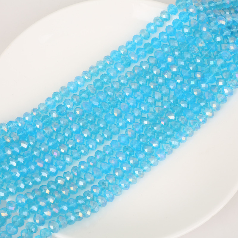 6/8mm glass crystal faceted wheel beads flat beads handmade diy bracelet jewelry accessories factory direct sales wholesale