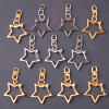 DIY jewelry accessories five-pointed star metal keychain pendant spot wholesale creative special-shaped alloy spring buckle