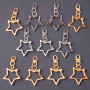 DIY jewelry accessories five-pointed star metal keychain pendant spot wholesale creative special-shaped alloy spring buckle