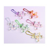 Laser transparent balloon dog doll keychain cute doll pendant ins bead chain student school bag gift pendant
