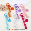 ins creative small fresh love acrylic chain keychain pendant headphone set bag couple jewelry decoration