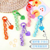 ins creative small fresh love acrylic chain keychain pendant headphone set bag couple jewelry decoration