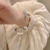 New niche forest style cool feeling gradient explosive glass beaded bracelet trendy and versatile simple light luxury hand jewelry gift giving