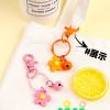 Colorful paint pliers clip ring small flower bell keychain diy handmade pendant fresh girl bag decoration