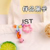 ins style creative acrylic hollow five-pointed star paint keychain diy letter beads bell accessories bag pendant