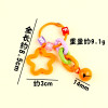 ins style creative acrylic hollow five-pointed star paint keychain diy letter beads bell accessories bag pendant