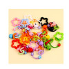 ins style creative acrylic hollow five-pointed star paint keychain diy letter beads bell accessories bag pendant