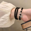 New Chinese style mountain ghost flower beaded double-layer bracelet for women, national style, retro, 2024 new style bracelet, personalized and versatile hand ornaments