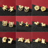 European and American foreign trade cross-border new products stainless steel zodiac dog mini earrings women's fashion cute cat earrings wholesale