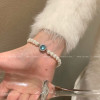 French aquamarine bracelet for women ins light luxury niche design temperament high-end bestie birthday gift