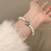 French aquamarine bracelet for women ins light luxury niche design temperament high-end bestie birthday gift
