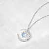 Dream Falling Stars and Moon Necklace Starry Sky Women Light Luxury Niche Design Pendant Clavicle Chain Birthday Gift Star Turning Love
