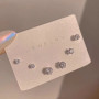 Six-piece set of earrings for women, small, exquisite and cool style earrings, 2024 new trendy style