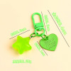 Jelly candy color five-pointed star love keychain pendant diy jewelry accessories luggage headphone set stationery pendant