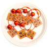 Creative acrylic double-sided text plate keychain wins the prize in one fell swoop, bright future, auspicious meaning text pendant plate