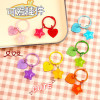 ins style jelly color star love keychain pendant diy girl heart bag earphone set jewelry accessories pendant