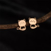 New cute tracing earrings animal series cartoon kitten earrings stainless steel jewelry personalized accessories wholesale