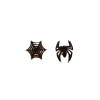 European and American cross-border new gothic asymmetric earrings ins stainless steel spider web Halloween earrings wholesale