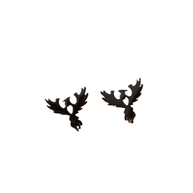 New style simple and versatile design niche fashion personality niche stainless steel bird totem earrings earrings for women