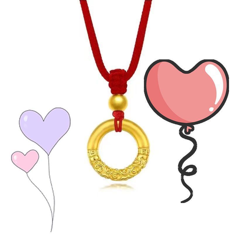 New Chinese style [large collection] necklace Chinese style niche ins safety lock student popular braided bell pendant