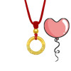 New Chinese style [large collection] necklace Chinese style niche ins safety lock student popular braided bell pendant