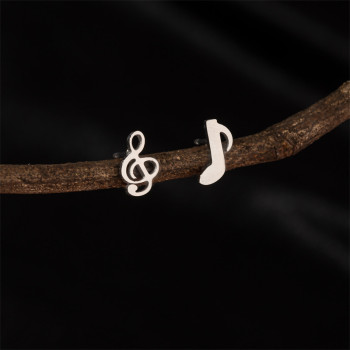 Korean fashion summer simple small earrings for women stainless steel light luxury asymmetrical niche earrings ins