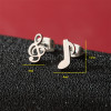 Korean fashion summer simple small earrings for women stainless steel light luxury asymmetrical niche earrings ins