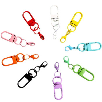 Painted color U-shaped revolving door buckle lobster buckle alloy jewelry accessories keychain doll DIY doll bag hanging buckle