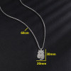Cross-border stainless steel square pearl necklace jewelry punk style animal cartoon cat and dog pendant accessories men's chain wholesale