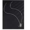 Cross-border stainless steel square pearl necklace jewelry punk style animal cartoon cat and dog pendant accessories men's chain wholesale