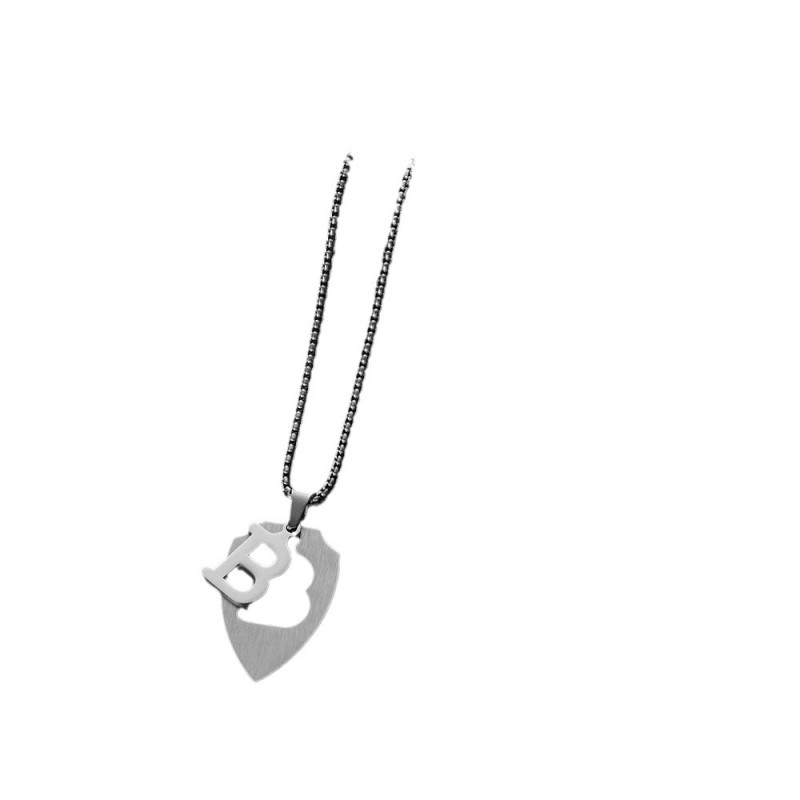 Amazon Xiyin Accessories New Product Glossy 26 English Letters Double Pendant Necklace Stainless Steel European and American Fashion Simple