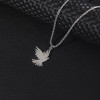 European and American foreign trade Amazon supply stainless steel hip-hop necklace men and women versatile eagle bird pendant clavicle chain
