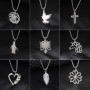 European and American foreign trade Amazon supply stainless steel hip-hop necklace men and women versatile eagle bird pendant clavicle chain