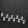 Cross-border new product hollow LUCKY lucky number 0-9 pendant necklace for men and women, non-fading clavicle chain in stock