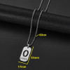 Cross-border new product hollow LUCKY lucky number 0-9 pendant necklace for men and women, non-fading clavicle chain in stock