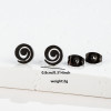Stainless steel fashion jewelry girls simple geometric ring spiral rotating earrings mini small earrings wholesale
