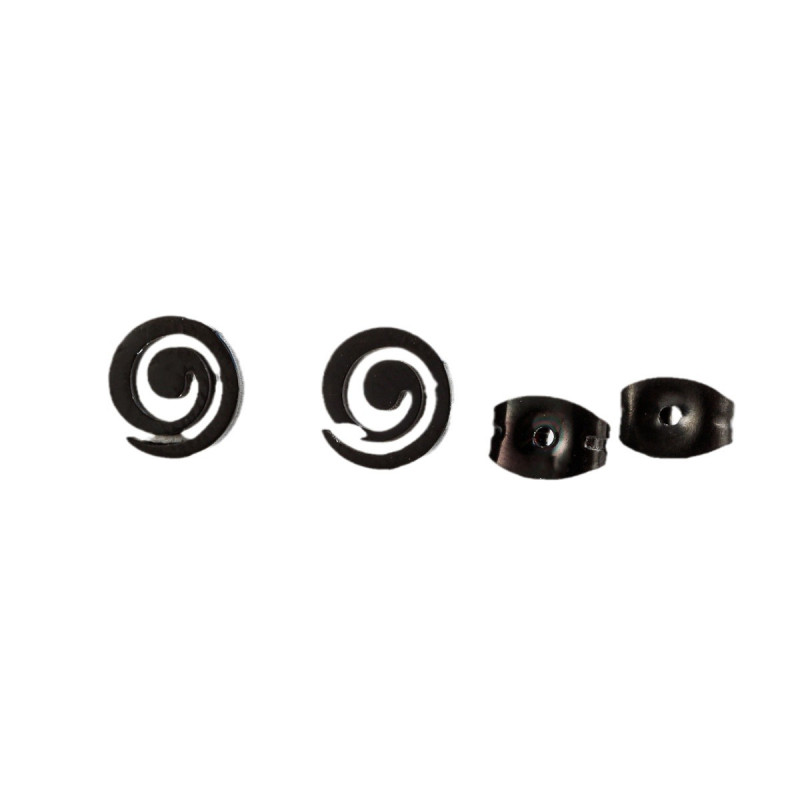 Stainless steel fashion jewelry girls simple geometric ring spiral rotating earrings mini small earrings wholesale