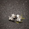 Fashionable temperament cute deer giraffe earrings ins women's stainless steel hollow cute cartoon animal earrings