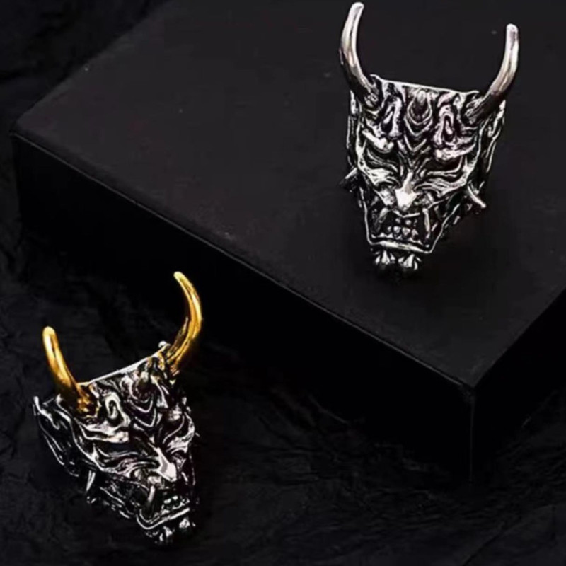 Popular Golden Horn Prajna Ring, Men’s Ghost Mask, Cool Personalized Accessories