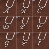 Cross-border personalized fashion 26 English letter pendant necklace for women, versatile stainless steel lucky letter accessories wholesale
