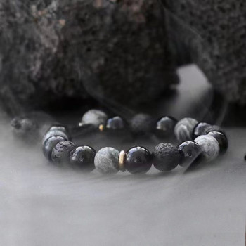 Bracelet Men's Niche High-end Exquisite Retro New Chinese Style High-end Bracelet Beads Men's Style
