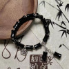 New Chinese style national style bamboo safety lock tassel bracelet design niche bracelet personality temperament men and women retro