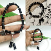 New Chinese style national style bamboo safety lock tassel bracelet design niche bracelet personality temperament men and women retro